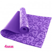 HKEM113-04-PURPLE Коврик для йоги 4 мм-Фиолетовый (12)