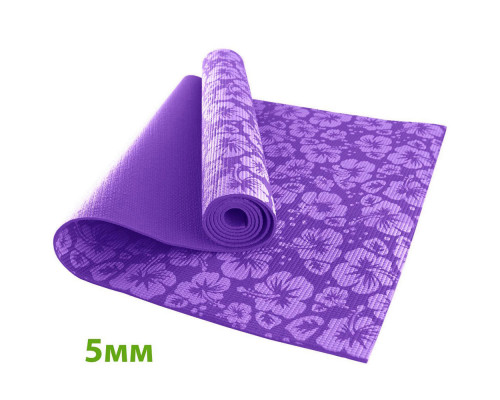 HKEM113-05-PURPLE Коврик для йоги 5 мм-Фиолетовый (12)