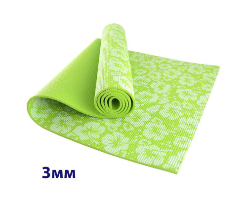 HKEM113-03-GREEN Коврик для йоги 3 мм-Зеленый (12)