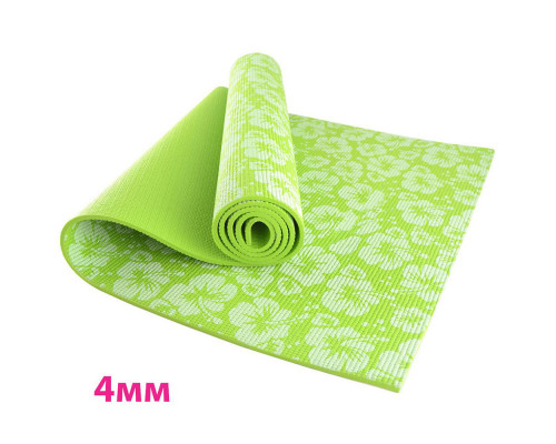 HKEM113-04-GREEN Коврик для йоги 4 мм-Зеленый (12)