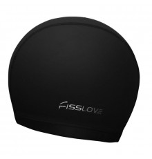 R18191-A Шапочка для плавания "Fisslove" (ПУ) (черная)