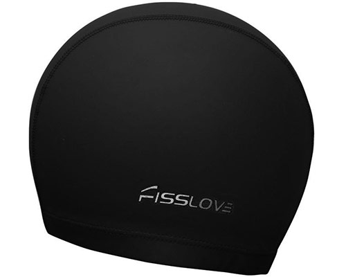 R18190 Шапочка для плавания "Fisslove" (ПУ)  (черная)