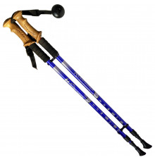 R18143 -PRO Палки для скандинавской ходьбы 2-х секционные с чехлом (синие) до 1,35м Телескопическая