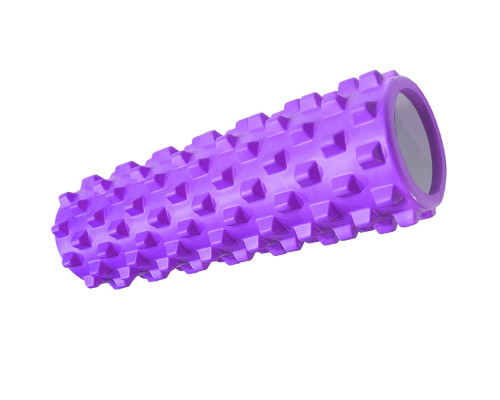 B33080 Ролик для йоги (фиолетовый) 45х14см ЭВА/АБС