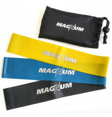 MLB50-3 Комплект эспандеров "Magnum" 3 штуки в сумке (50 х 5см х 0,4/0,8/1,2 мм)