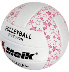 R18039-1 Мяч волейбольный "Meik-2898" (розовый) PU 2.5, 270 гр, машинная сшивка