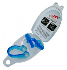 C33553-1 Комплект для плавания беруши и зажим для носа (синие)