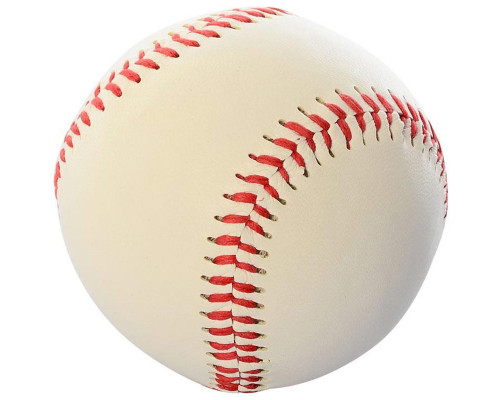 E33512 Мяч бейсбольный 9" твердый (белый)