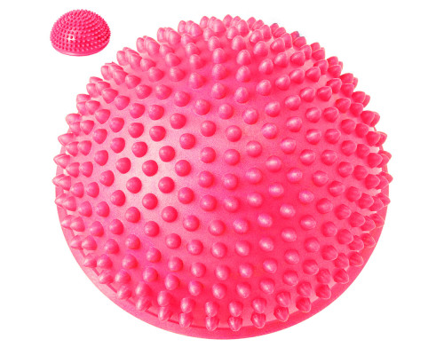 C33513-4 Полусфера массажная круглая надувная (розовый) (ПВХ) d-16 см
