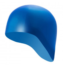 B31521-S Шапочка для плавания силиконовая одноцветная анатомическая (Синий)