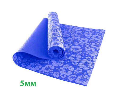 HKEM113-05-BLUE Коврик для йоги 5 мм-Синий (12)