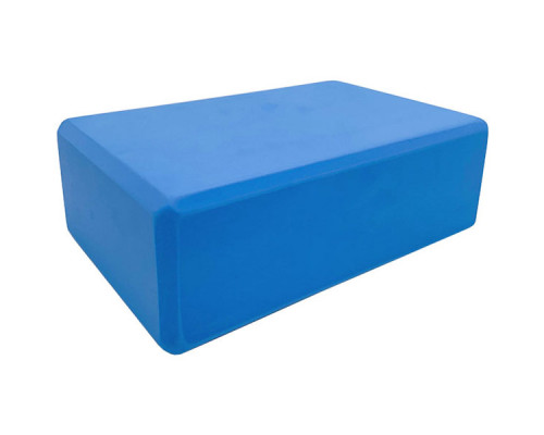 BE100-1 Йога блок полумягкий (синий) 223х150х76мм., из вспененного ЭВА (A25568)