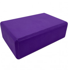 BE100-2 Йога блок полумягкий (фиолетовый) 223х150х76мм., из вспененного ЭВА (A25569)