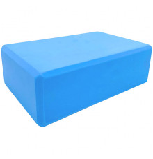 BE100-4 Йога блок полумягкий (голубой) 223х150х76мм., из вспененного ЭВА (A25571)