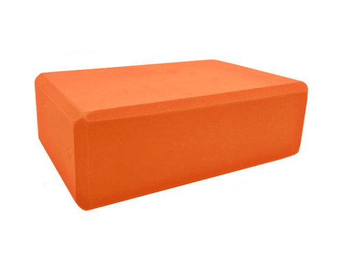 BE100-6 Йога блок полумягкий (оранжевый) 223х150х76мм., из вспененного ЭВА (A25573)