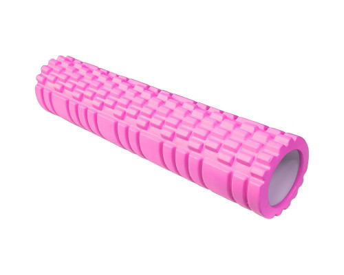 E29390-9 Ролик для йоги (розовый) 61х14см ЭВА/АБС