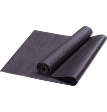 HKEM112-03-BLACK Коврик для йоги, PVC, 173x61x0,3 см (черный)