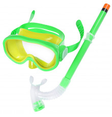 E33114-2 Набор для плавания детский маска+трубка (ПВХ) (зеленый)