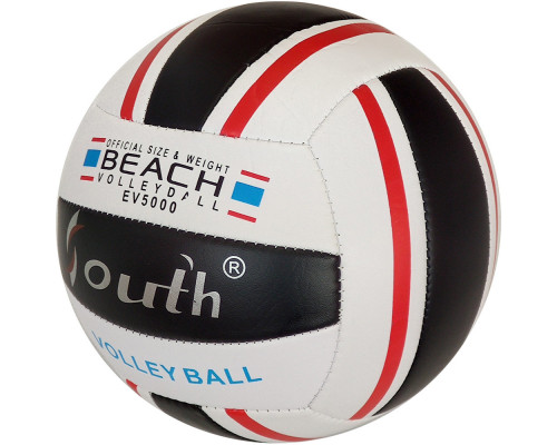 E33541-4 Мяч волейбольный (черный), PVC 2.5, 250 гр, машинная сшивка