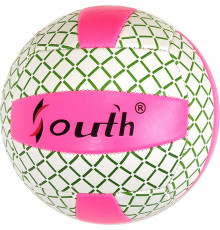 E33542-4 Мяч волейбольный (розовый), PVC 2.7, 280 гр, машинная сшивка