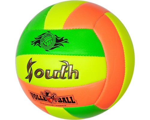 E33543-2 Мяч волейбольный (салатовый), PVC 2.7, 280 гр, машинная сшивка
