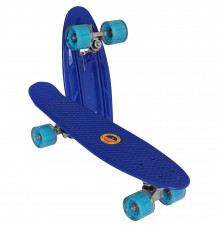 E33098 Скейтборд пластиковый 56x15cm со свет. колесами (синий) (SK506)