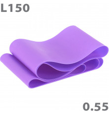 MTPL-150-55C Эспандер ТПЕ лента для аэробики 150 см х 15 см х 0,55 мм. (фиолетовый)