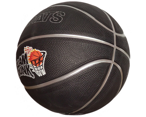 E33488-1 Мяч баскетбольный №7 (черный/серебро)