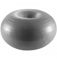 FBD-60-4 Мяч для фитнеса фитбол-пончик 45 см (серый)