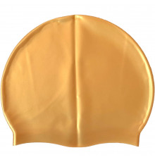 B31520-10 Шапочка для плавания силиконовая одноцветная (золотой)