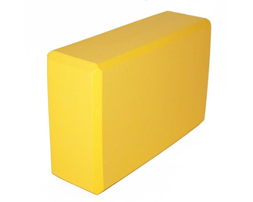 BE100-A Йога блок полумягкий (желтый) 223х150х76мм., из вспененного ЭВА (A25806/E39148)