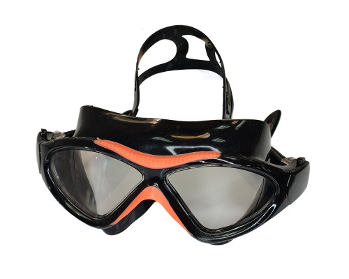 E36873-10 Очки маска для плавания взрослая (черно/оранжевые)