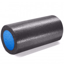 PEF100-31-Z Ролик для йоги полнотелый 2-х цветный (черный/синий) 31х15см.