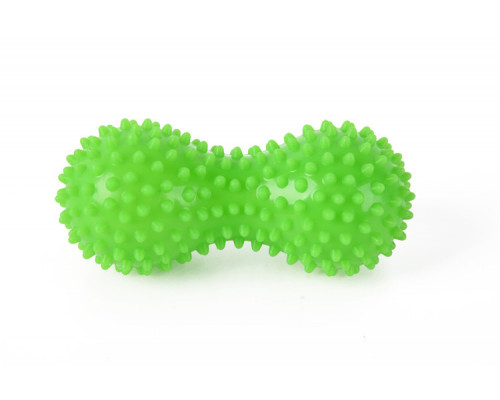 E36802 Массажер двойной мячик с шипами твердый (зеленый)