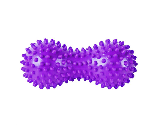 E36802 Массажер двойной мячик с шипами твердый (фиолетовый)