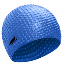E38926 Шапочка для плавания силиконовая Bubble Cap (синяя)