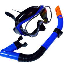 E39247-1 Набор для плавания взрослый маска+трубка (ПВХ) (синий)