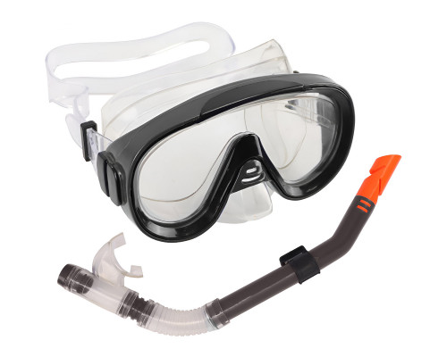 E39246-4 Набор для плавания юниорский маска+трубка (ПВХ) (черный)