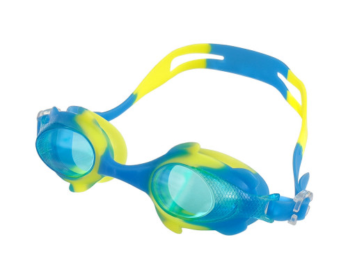 R18166-3 Очки для плавания детские/юниорские (голубой/желтый)