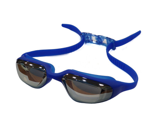 E39696 Очки для плавания зеркальные взрослые (синие)