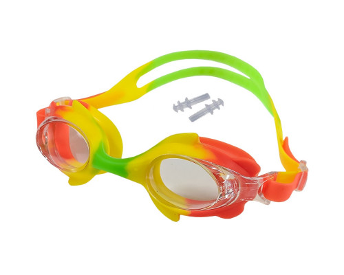 B31570-6 Очки для плавания детские (желто/оранже/зеленые Mix-6)