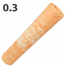 E40024 Коврик для йоги ЭВА 173х61х0,3 см (оранжевый Мрамор) (147-004)