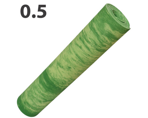 E40033 Коврик для йоги ЭВА 173х61х0,5 см (зеленый Мрамор) (147-013)