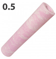 E40035 Коврик для йоги ЭВА 173х61х0,5 см (розовый Мрамор) (147-015)