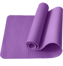 E40037 Коврик для йоги ЭВА 183х61х0,7 см (фиолетовый Мрамор)