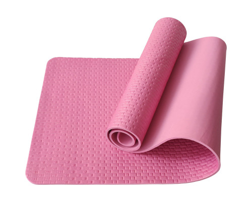 E40039 Коврик для йоги ЭВА 183х61х0,7 см (розовый Мрамор)