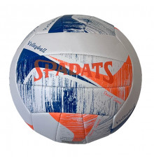 E39982 Мяч волейбольный (бело/черно/оранжевый), PU 2.7, 300 гр, машинная сшивка