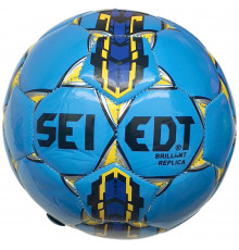 E32153-1 Мяч футбольный №5, "Seledt" (голубой)
