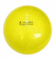 Мяч для художественной гимнастики однотонный,  d=19 см (желтый с блестками)