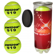 E29379 Мячи для большого тенниса "Swidon 919" 3 штуки (в тубе)